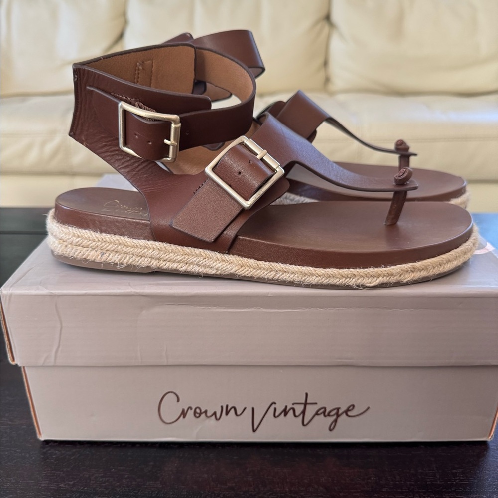 Crown Vintage Brown Sandals for Women